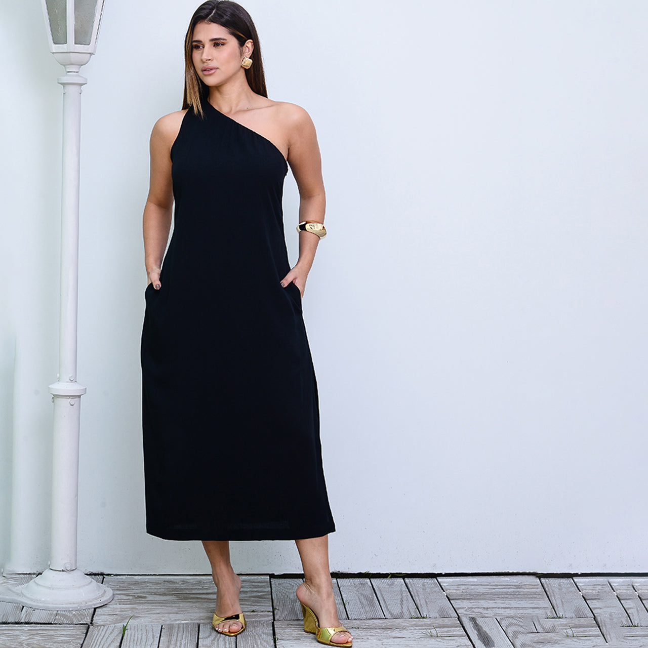 Vestido Midi Ombro