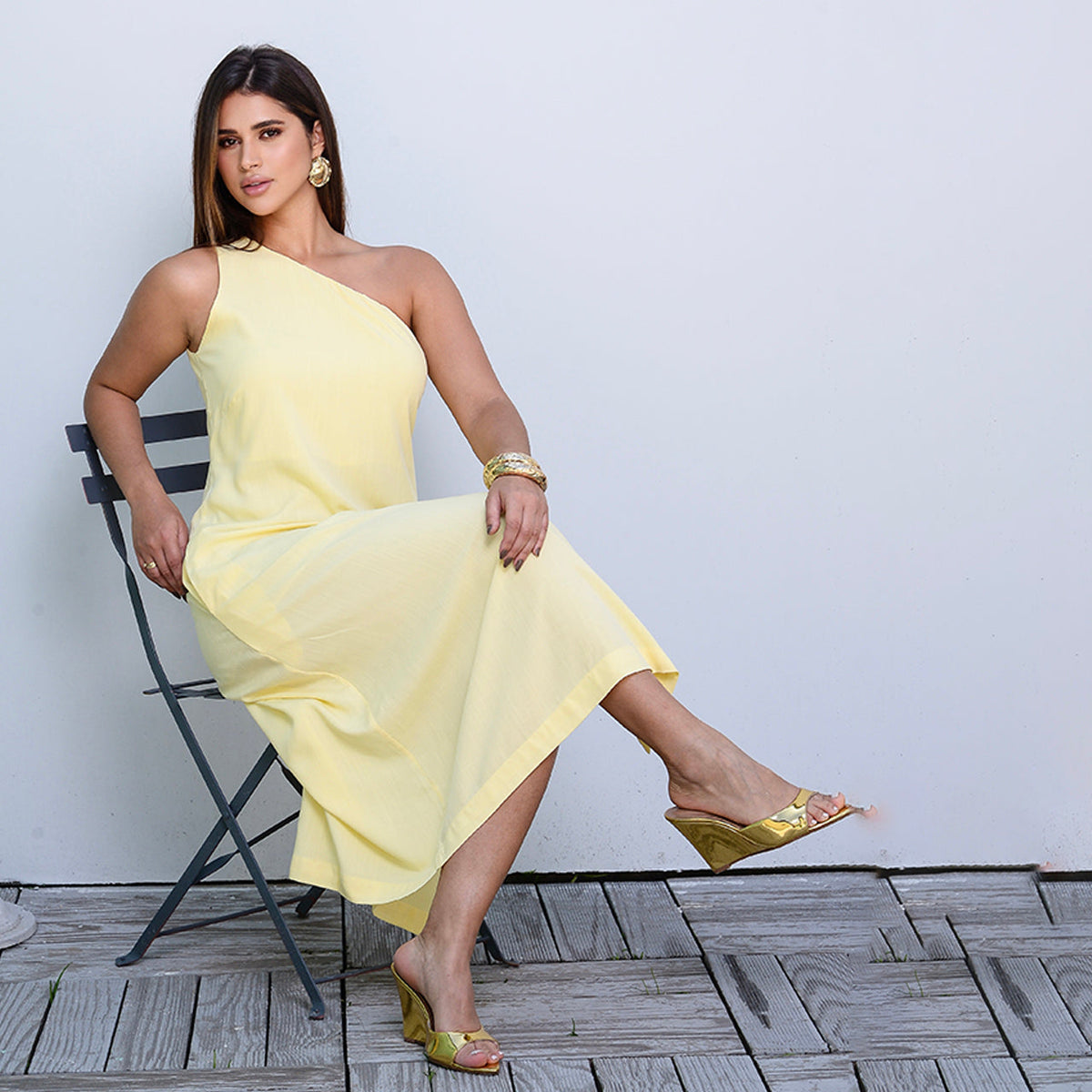 Vestido Midi Ombro