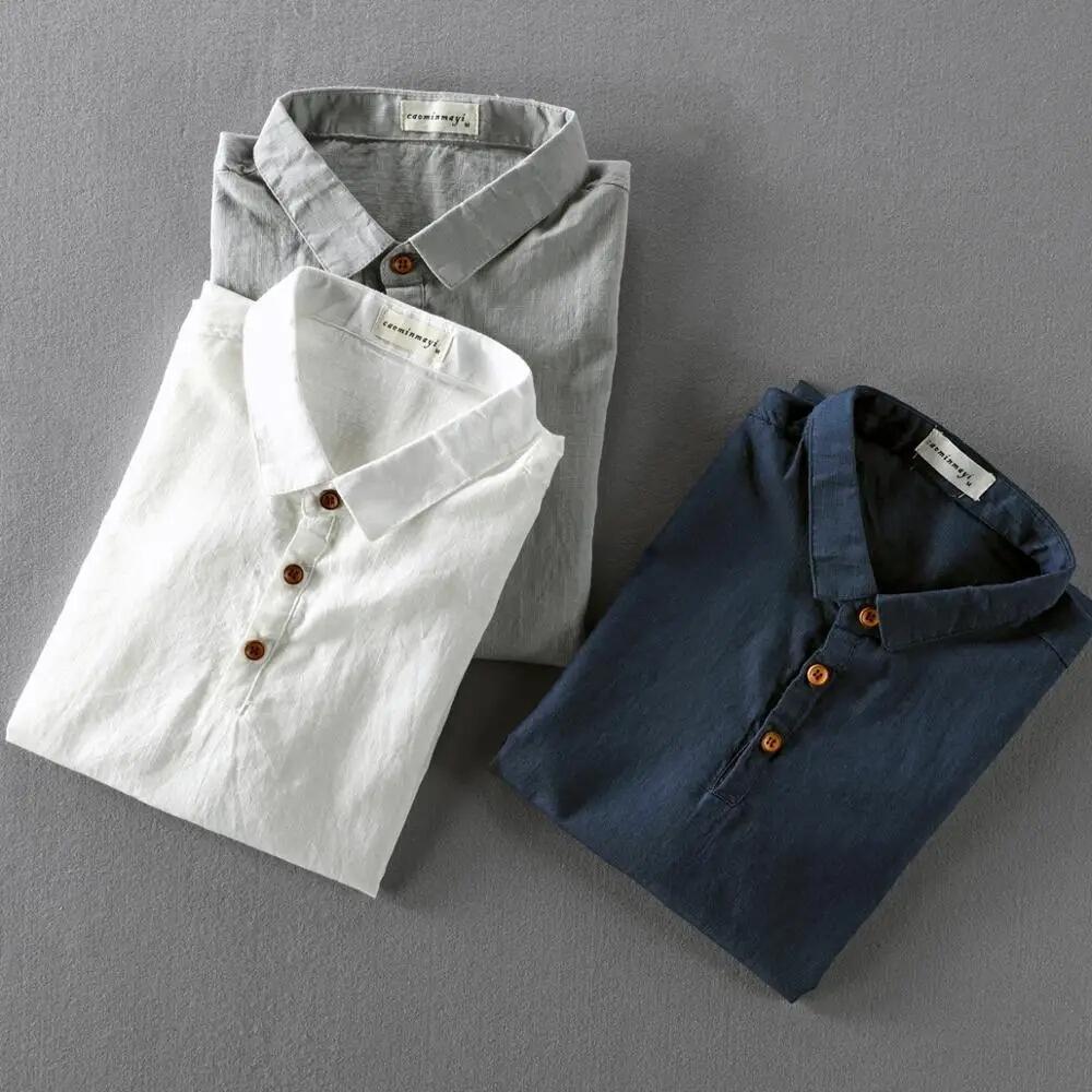 Camisa Gola Polo em Linho - Masculina